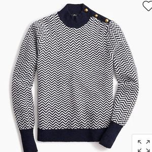 J. Crew Mockneck Herringbone Alpaca Sweater Plus Size 2X